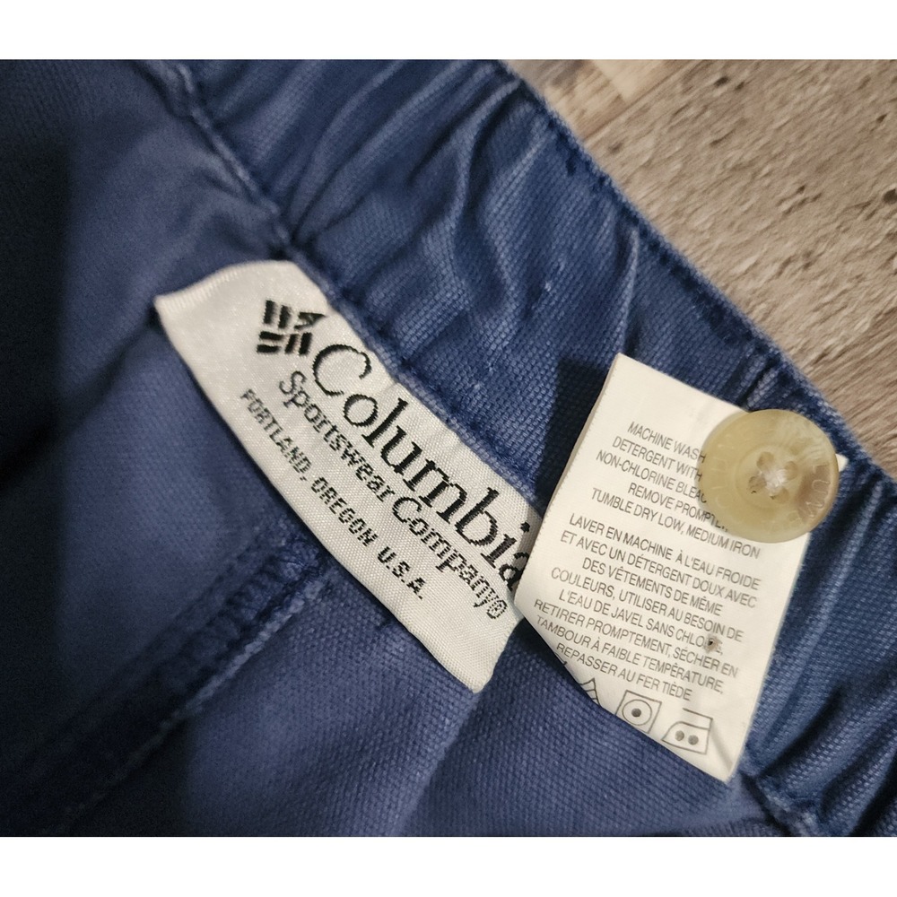 Columbia PFG Cargo Shorts Mens XL Blue 7.5 Inseam Cotton Fishing Shorts - Picture 3 of 8
